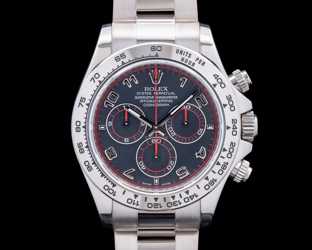 Rolex 116509 Daytona 18K White Gold Gray Arabic Racing Dial