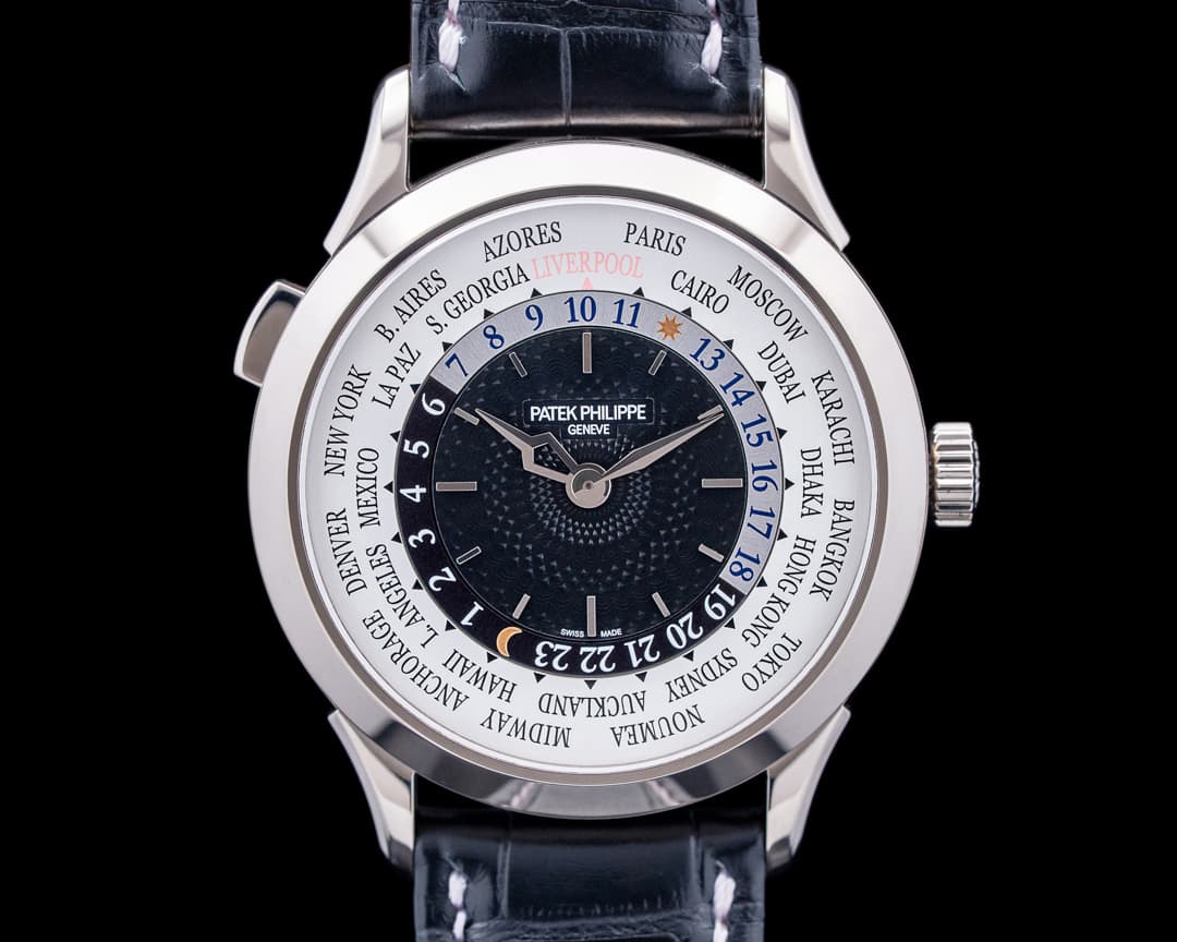 Patek Philippe 5230G World Time "Liverpool Boodles 220th Anniversary" 18K WG Black Dial
