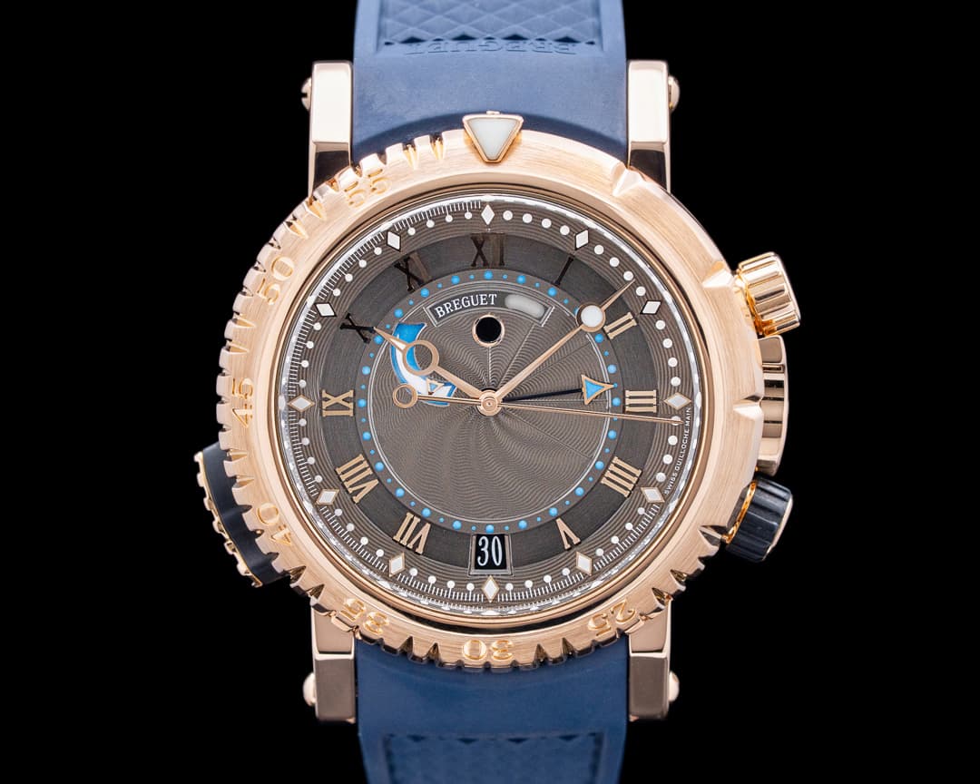 Breguet 5847BR Marine Royale Alarm 18K Rose Gold Gray Dial