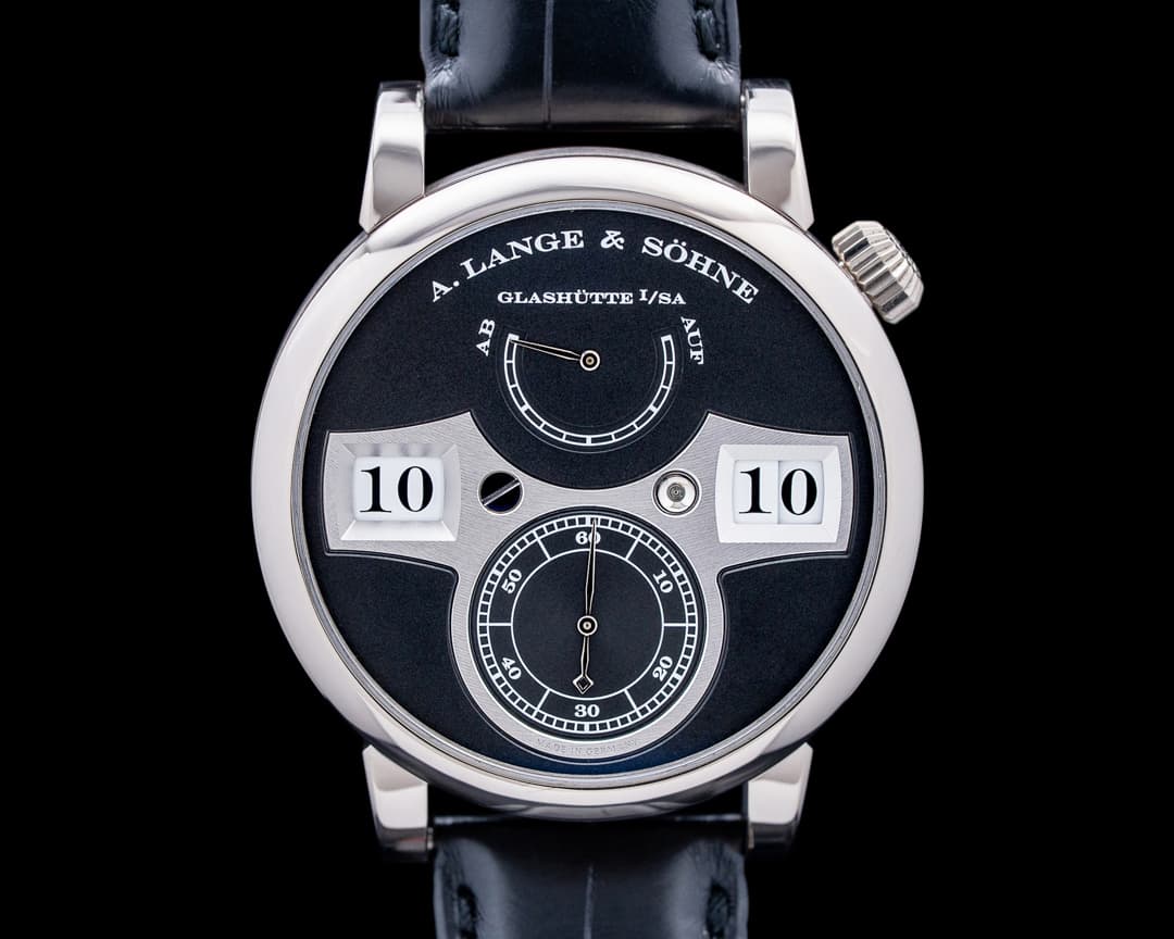 A. Lange & Söhne 140.029 Zeitwerk 18K White Gold Black Dial