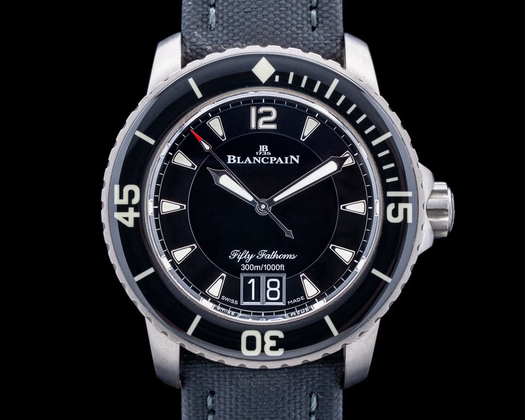 Blancpain 5050 Fifty Fathoms Grande Date Titanium Black Dial