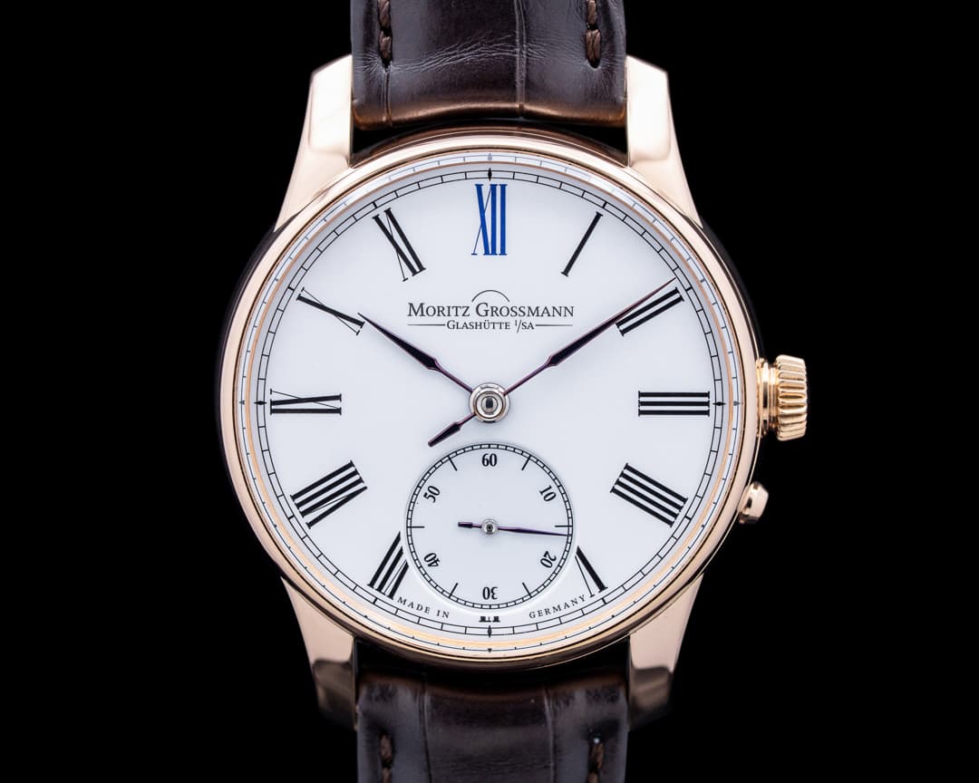 Moritz Grossmann Atum 18K Rose Gold White Grand Feu Enamel Dial LIMITED